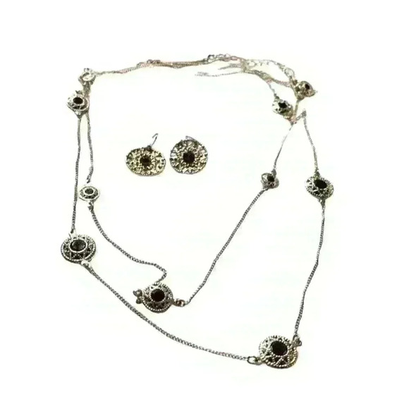 Golden MWTNecklace earring and Necklace Set - Picture 1 of 8